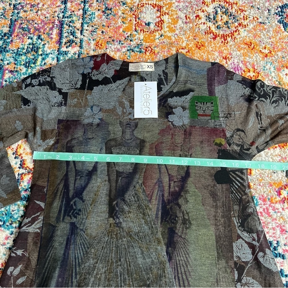 NWT Atelier 5 Asymmetrical Art Blouse Community of Artists Dark Azra Top - Picture 7 of 11